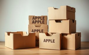 recycling cardboard apple boxes