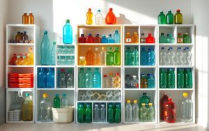 storage solutions with plastic bottles