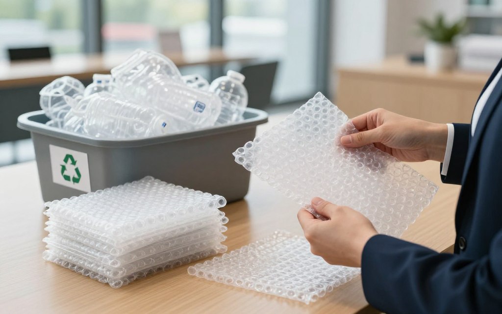 prepare bubble wrap for recycling
